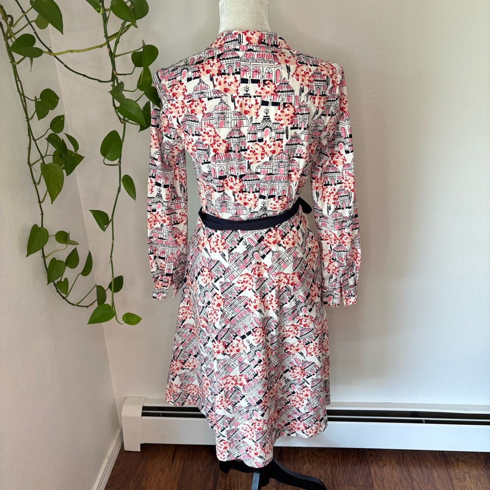 Boden Posey Glasshouse Print Shirtdress Size 4L - Picture 3 of 12